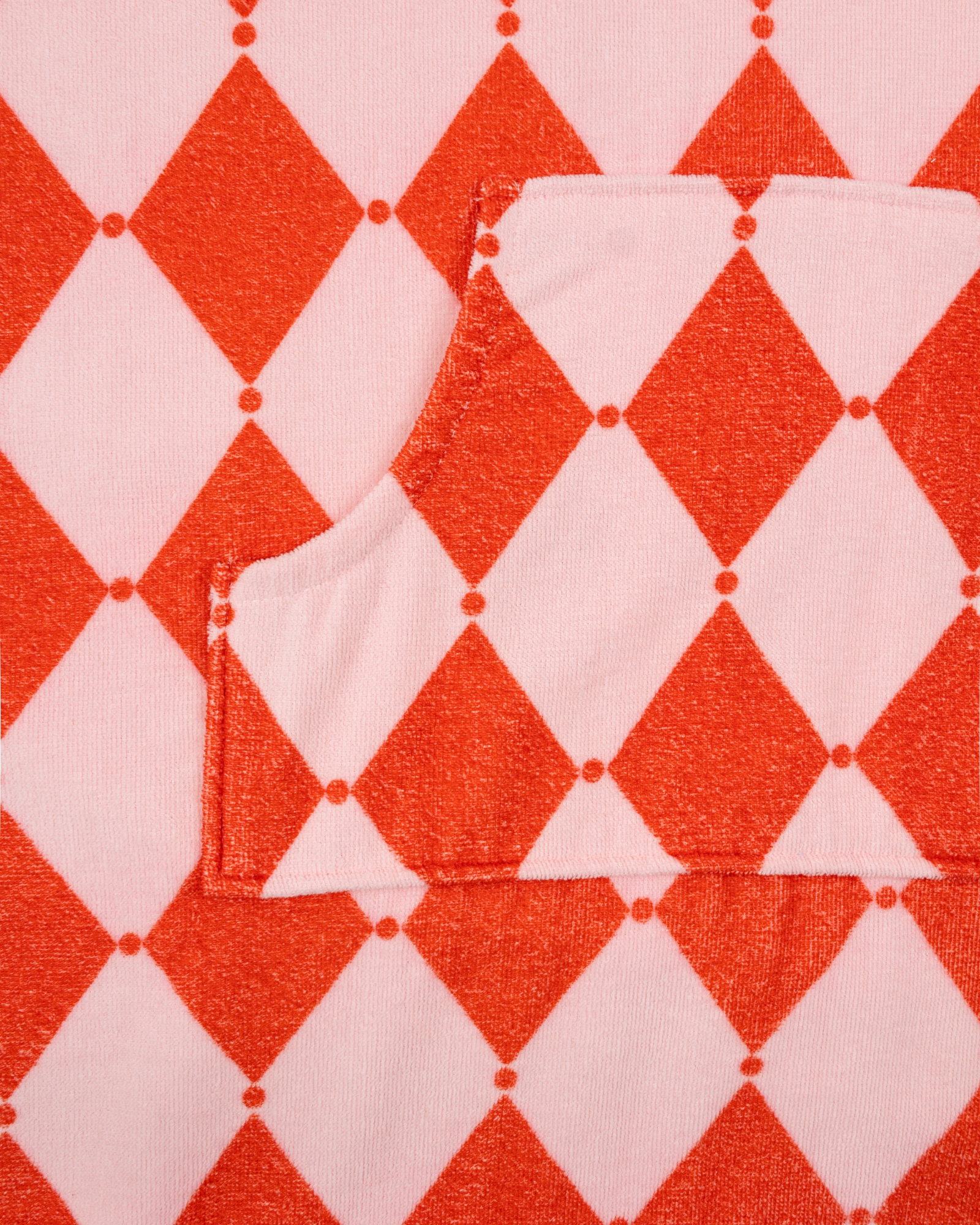 Poncho Adulte Rose Geo