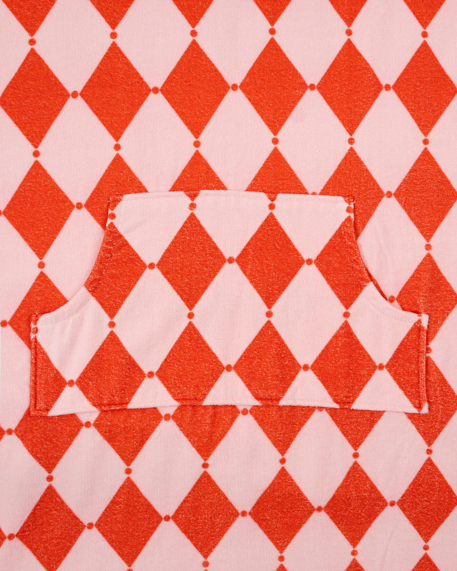 Poncho Adulte Rose Geo