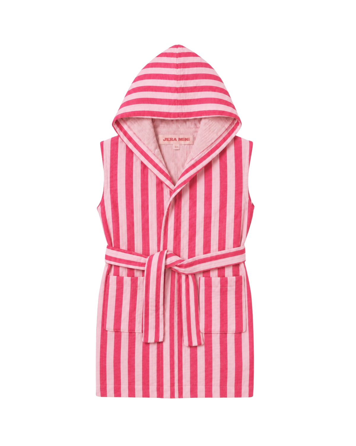 Peignoir sans manches en mousseline Vague Rose