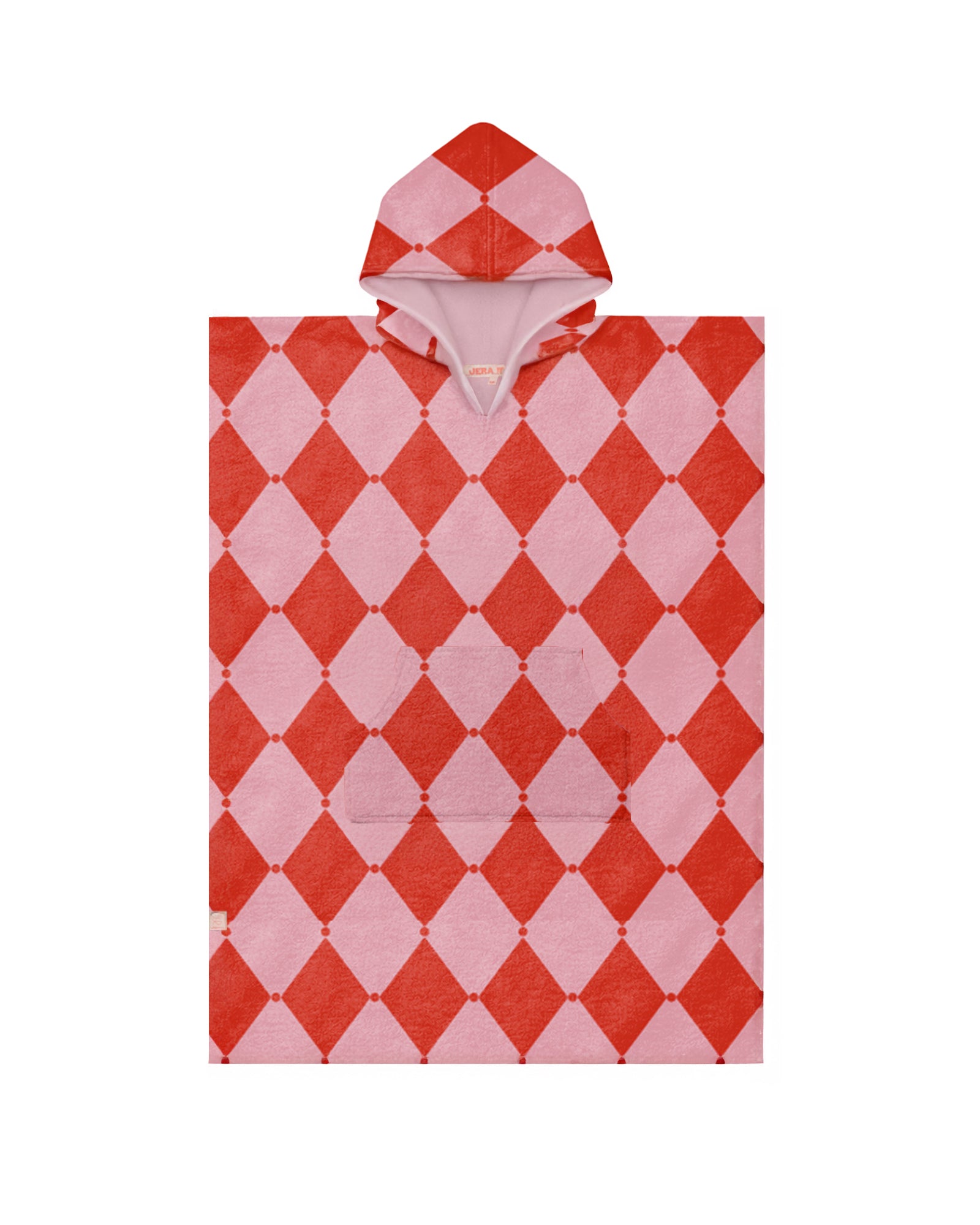 Poncho Adulte Rose Geo