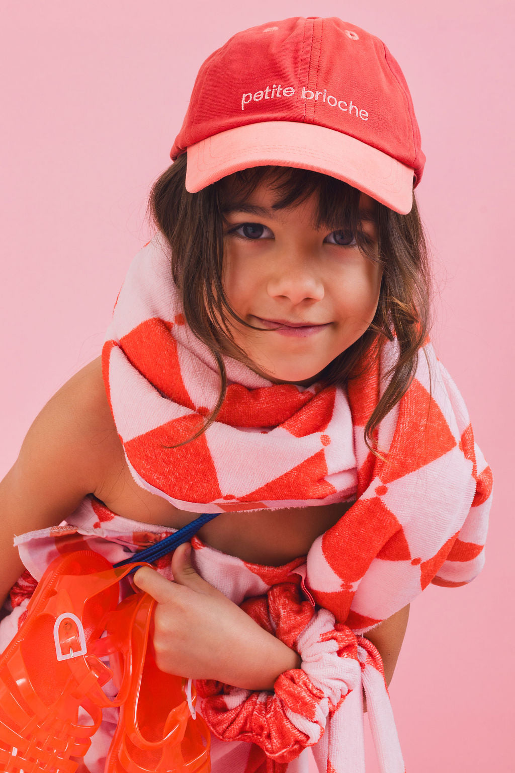 Casquette Petite Brioche Rouge et Rose