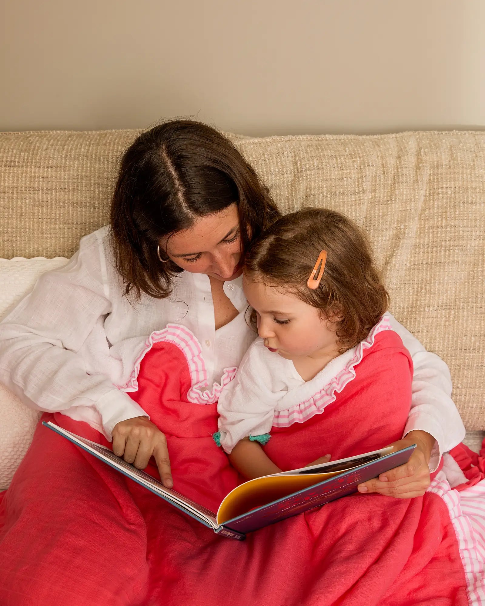 Plaid en Mousseline avec Wellsoft Pinki