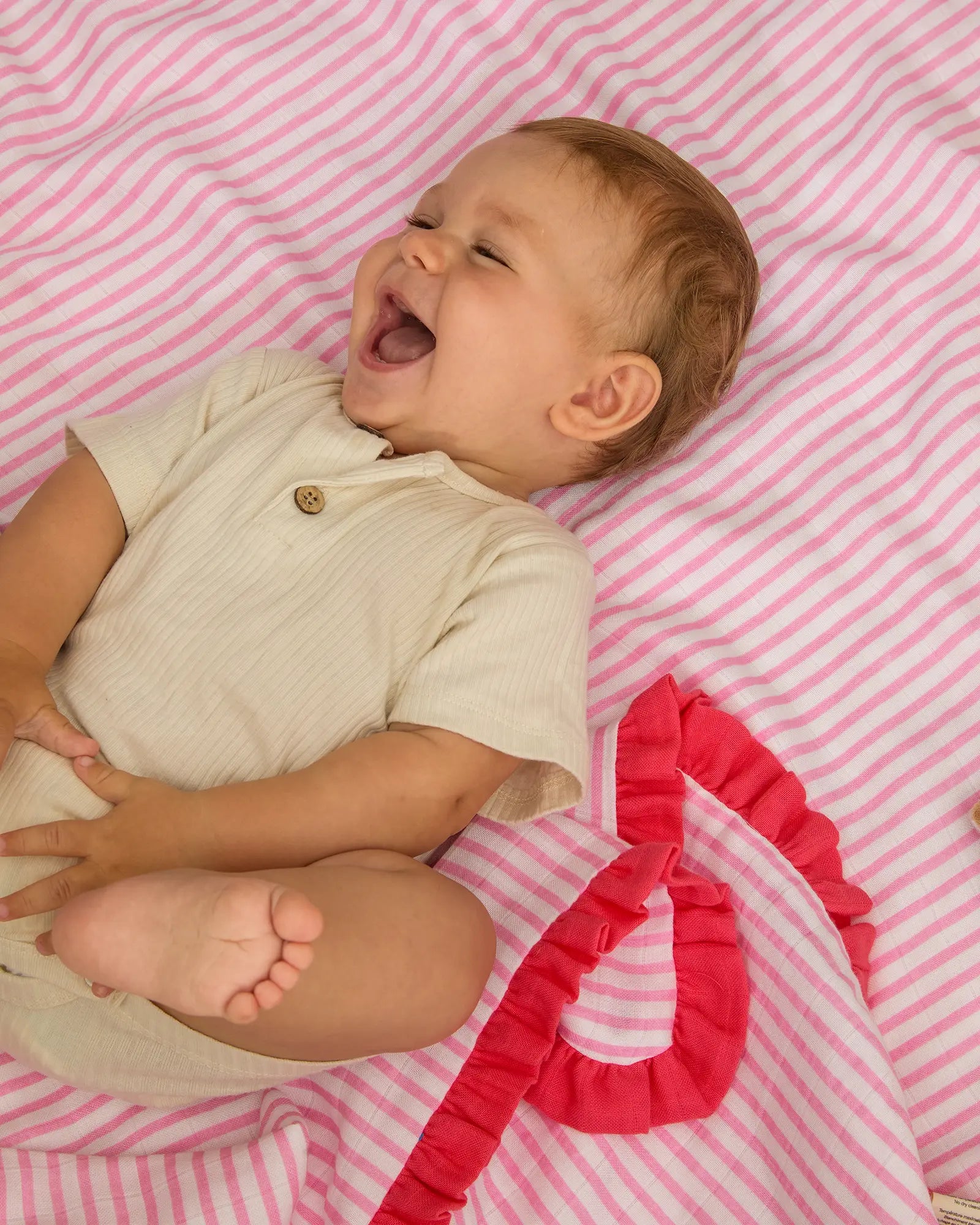 Plaid en Mousseline Burpy Blush